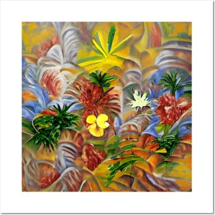 Tropical Abstract Posters and Art